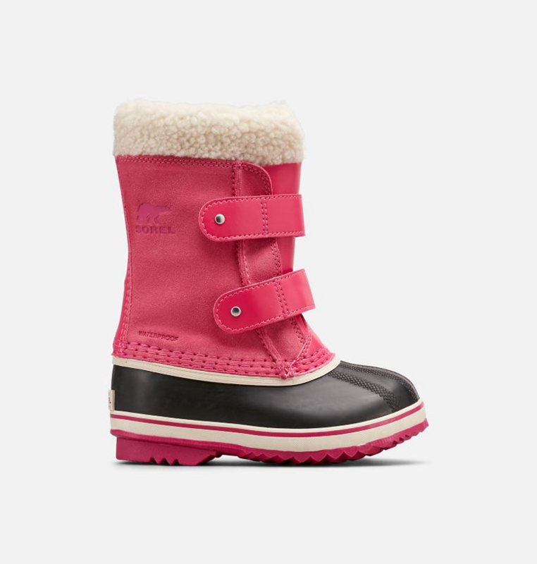 Kids Snow Boots Pink/Black - Sorel Childrens 1964 Pac™ Strap - 835-CNPMKH